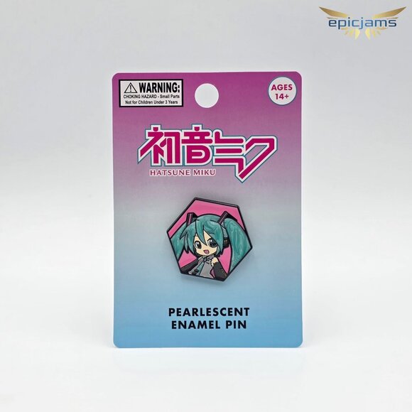Vocaloid Hatsune Miku Pearlescent Frame Enamel Pin - Picture 1 of 1